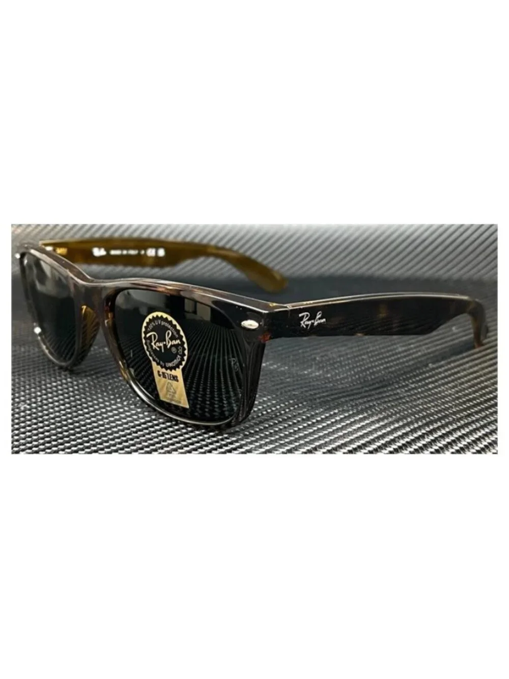 New Ray Ban Men Tortoise Brown Sunglasses 58-18-145